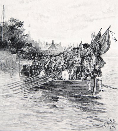 Le dernier bateau de Britanniques quittant New York - Howard Pyle